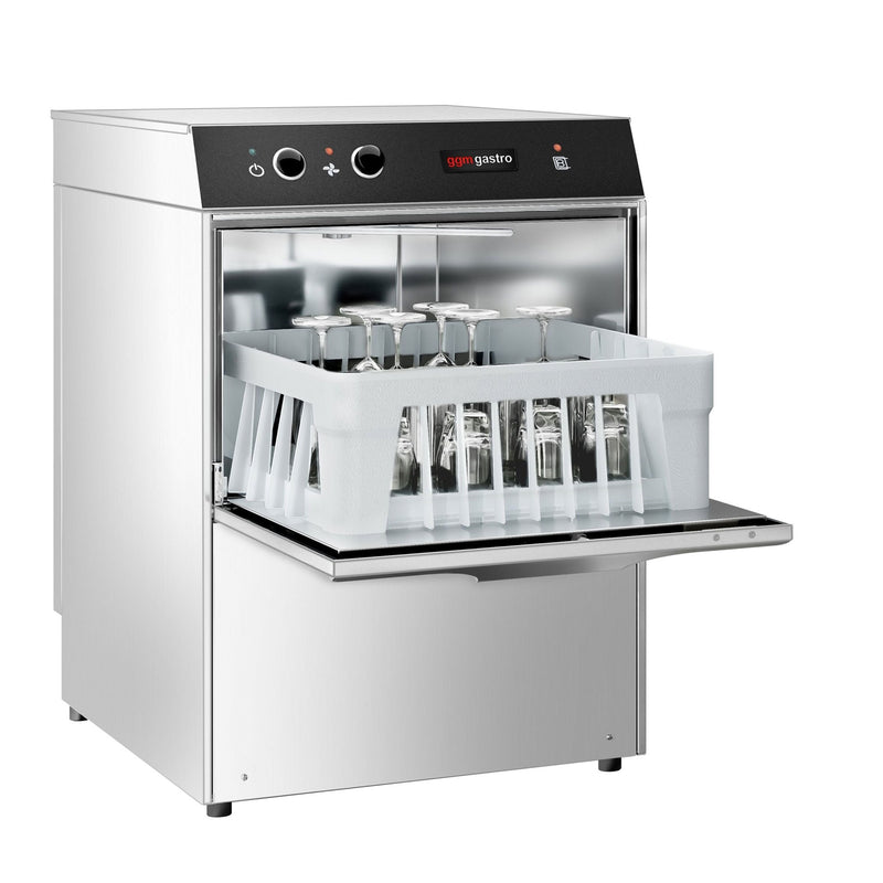 Dwuścienna mini zmywarka do szkła - manualna - 2,77 kW - z pompą nabłyszczacza