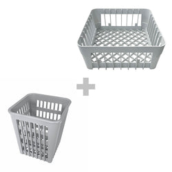 Dwuścienna mini zmywarka do szkła - manualna - 2,77 kW - z pompą nabłyszczacza