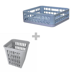 Dwuścienna zmywarka do szkła - cyfrowa - 2,97 kW - włącznie z odkamieniaczem - z pompą detergentu & nabłyszczacza