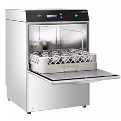 Dwuścienna zmywarka do szkła - cyfrowa - 2,97 kW - włącznie z odkamieniaczem - z pompą detergentu & nabłyszczacza