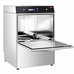 Dwuścienna zmywarka do szkła - cyfrowa - 2,97 kW - włącznie z odkamieniaczem - z pompą detergentu & nabłyszczacza