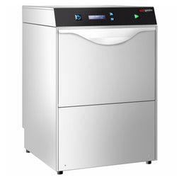 Dwuścienna zmywarka do szkła - cyfrowa - 2,97 kW - włącznie z odkamieniaczem - z pompą detergentu & nabłyszczacza