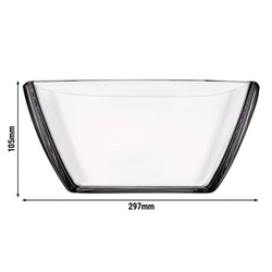 (4 szt.) Szklana miska Tokyo - 297 x 297 mm