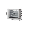 Grill do kurczaków – gazowy – na maks. 18 kurczaków – 16 kW – z 3 rożnami