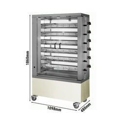 Grill gazowy do kurczaka ECO - 32kW - z 6 szpikulcami na 36 kurczaków