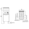 Commercial Gas Pasta Cooker - Single Tank - Freestanding - 30L - 10kW - with Drain Tap