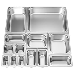 (6 Stück) - Edelstahl GN - Behälter 1/1 - Höhe 65mm