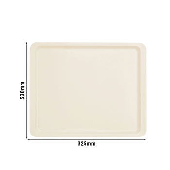 (12 szt.) CAMBRO | Poliestrowa taca Versa - GN 1/2 - spłaszczone krawędzie - perłowa biała - Prime Gastro