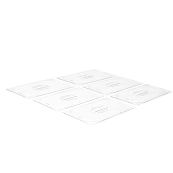 (6 szt.) Pokrywa GN 1/1 - z poliwęglanu - 530x325mm - Wysokość:27mm - przezroczysta