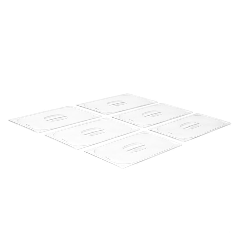 (6 szt.) Pokrywa GN 1/1 - z poliwęglanu - 530x325mm - Wysokość:27mm - przezroczysta