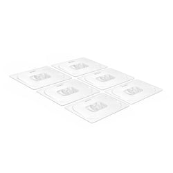 (6 szt.) Pokrywa GN 1/2 - z poliwęglanu - 325x265mm - Wysokość:26mm - przezroczysta