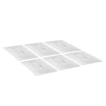 (6 szt.) Pokrywa GN 1/3 - z poliwęglanu - 325x176x7mm - Wysokość:7mm - przezroczysta