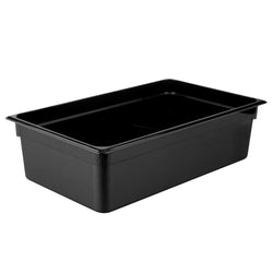 (6 szt.) Pojemnik GN z poliwęglanu - GN 1/1 - 150mm - Czarny - Pojemność:19,5L
