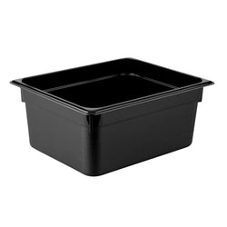 (6 szt.) Pojemnik GN z poliwęglanu - GN 1/2 - 150mm - Czarny - Pojemność:8,9L