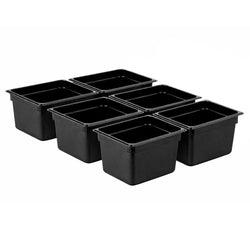 (6 szt.) Pojemnik GN z poliwęglanu - GN 1/2 - 200mm - Czarny