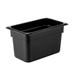 (6 szt.) Pojemnik GN z poliwęglanu - GN 1/3 - 150mm - Czarny - Pojemność:5,3L