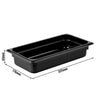 (12 pcs) Polycarbonate Container GN 1/3 - Black - 2.4L - Depth: 65mm