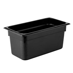 (6 szt.) Pojemnik GN z poliwęglanu - GN 1/4 - 150mm - Czarny - Pojemność:3,7L