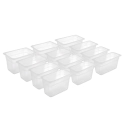 (12 pcs) Polypropylene Container - GN 1/9 - Translucent - 0.85 L - Height: 100 mm