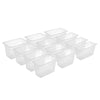 (12 pcs) Polypropylene Container - GN 1/9 - Translucent - 0.85 L - Height: 100 mm