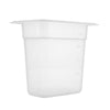 (12 sztuk) Pojemniki polipropylenowe GN 1/9 – w kolorze mlecznym – wysokość: 150 mm