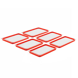 (6 szt.) Pokrywa GN 1/1 - z poliwęglanu - szczelna - 530x325mm - Wysokość:10mm - przezroczysta