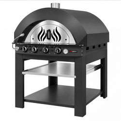Piec do pizzy – gazowy – 4x 30 cm – manualny – z podstawą – antracytowy, zdjęcie 4 z 7