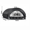 Piec do pizzy – gazowy – 4x 30 cm – do 400 °C – manualny – antracytowy, zdjęcie 2 z 7