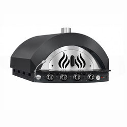 Piec do pizzy – gazowy – 4x 30 cm – do 400 °C – manualny – antracytowy