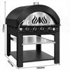 Piec do pizzy – gazowy – 4x 30 cm – manualny – z podstawą – czarny, zdjęcie 2 z 7