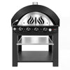 Piec do pizzy – gazowy – 4x 30 cm – manualny – z podstawą – czarny, zdjęcie 3 z 7