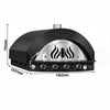 Piec do pizzy – gazowy – 4x 30 cm – do 400 °C – manualny – czarny, image 2 of 7