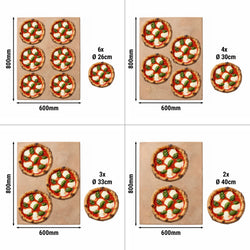 Piec do pizzy – gazowy – 4x 30 cm – do 400 °C – manualny – żółty kremowy, zdjęcie 6 z 7