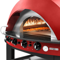 Piec do pizzy – gazowy – 9x 30 cm – manualny – czerwony