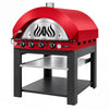 Piec do pizzy – gazowy – 4x 30 cm – manualny – z podstawą – czerwony, zdjęcie 4 z 7