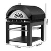 Piec do pizzy – gazowy – 9x 30 cm – manualny – z podstawą – czarny