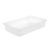 (6 sztuk) Pojemniki polipropylenowe GN 1/1 – w kolorze mlecznym – wysokość: 100 mm