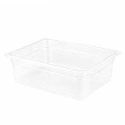 (6 szt.) Pojemnik GN z polipropylenu - GN 1/2 - 100mm - Przezroczysty (mleczny) - Pojemność:5,9L