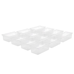 (12 pcs) Polypropylene Container - GN 1/2 - Translucent - 5.9 L - Height: 100 mm