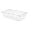 (6 szt.) Pojemnik GN z polipropylenu - GN 1/3 - 100mm - Przezroczysty (mleczny) - Pojemność:3,6L