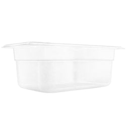 (6 szt.) Pojemnik GN z polipropylenu - GN 1/4 - 100mm - Przezroczysty (mleczny) - Pojemność:2,5L