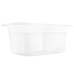 (6 szt.) Pojemnik GN z polipropylenu - GN 1/4 - 150mm - Przezroczysty (mleczny) - Pojemność:3,7L