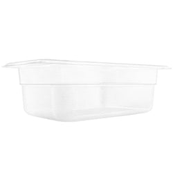 (6 szt.) Pojemnik GN z polipropylenu - GN 1/4 - 65mm - przezroczysty - Pojemność:1,7L