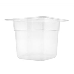 (6 szt.) Pojemnik GN z polipropylenu - GN 1/6 - 100mm - Przezroczysty (mleczny) - Pojemność:1,5L
