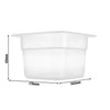 Polypropylene container GN 1/6 - milk - depth 65mm