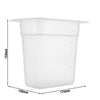 (12 sztuk) Pojemniki polipropylenowe GN 1/9 – w kolorze mlecznym – wysokość: 150 mm