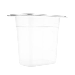 (6 szt.) Pojemnik GN z polipropylenu - GN 1/9 - 150mm - przezroczysty - Pojemność:1,27L