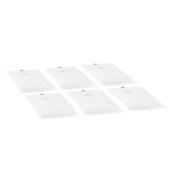 (6 szt.) Pokrywa GN 1/2 - z polipropylenu - 325x265mm - Wysokość:16mm - mleczna