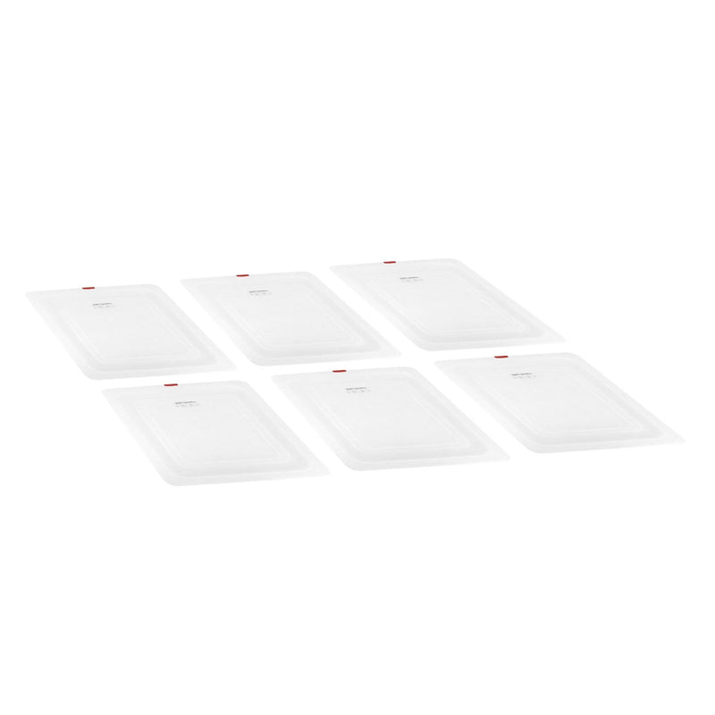 (6 szt.) Pokrywa GN 1/2 - z polipropylenu - 325x265mm - Wysokość:16mm - mleczna