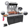 Stacja do grillowania – gazowa – czarna – 22,5 kW – do gazu propanowego i ziemnego